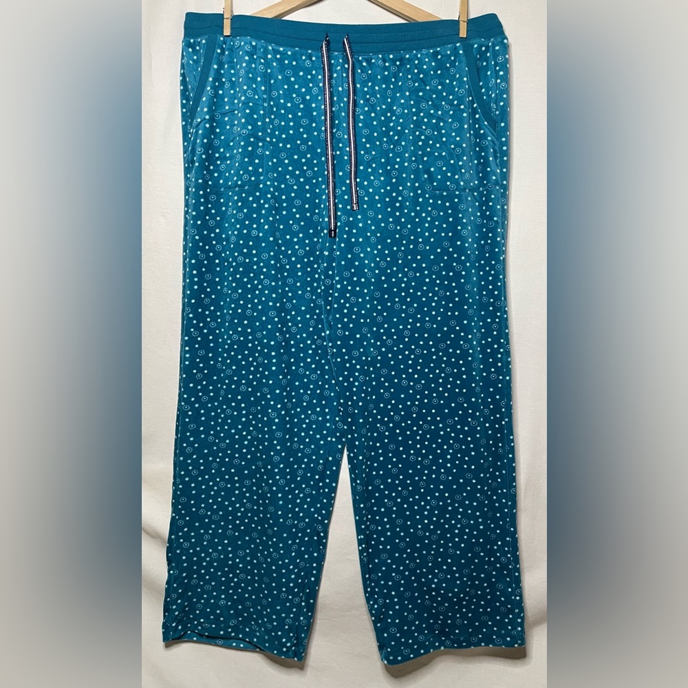 Nautica Dark Turquoise Polka Dotted Pajama Pants Size XL